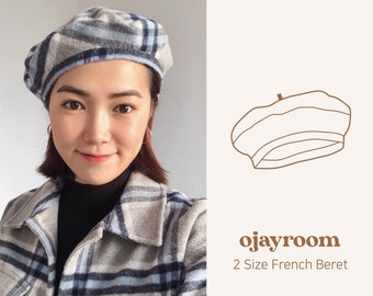 French Beret Hat Sewing Pattern(OJHT0001) A4, Letter size PDF Pattern +Video Tutorial