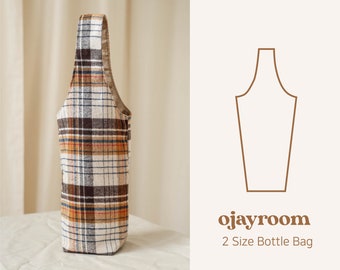 Wine & Tumbler Bottle Bag Sewing Patterns(OJBG0003) PDF A4, Letter Pattern +Video, Photos Tutorial