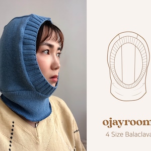 Balaclava Sewing Patterns, Winter Hat Adult & Kids 4 Sizes(OJHT0003) PDF A4, LETTER Sewing Pattern+Video, Photos Tutorial