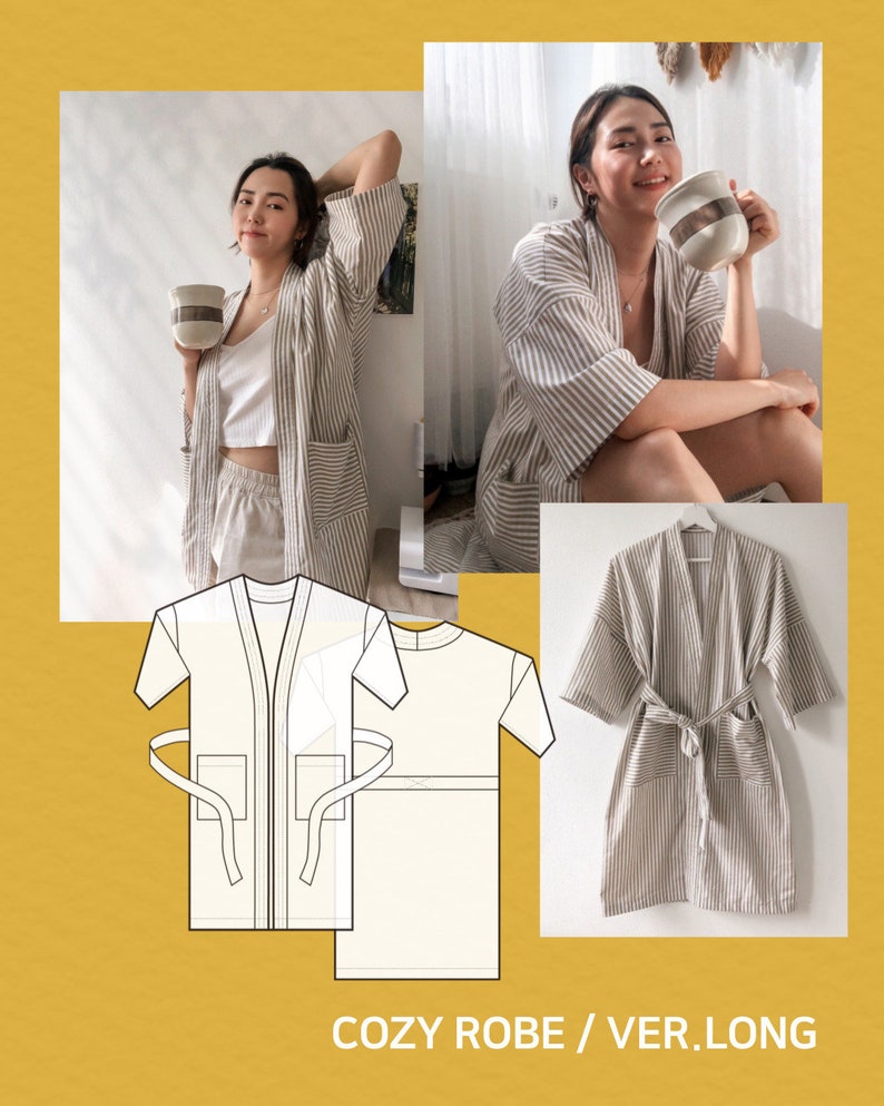 Summer Robe and Shorts Set! Comfy Set Pdf Sewing Patterns A4, LETTER ...