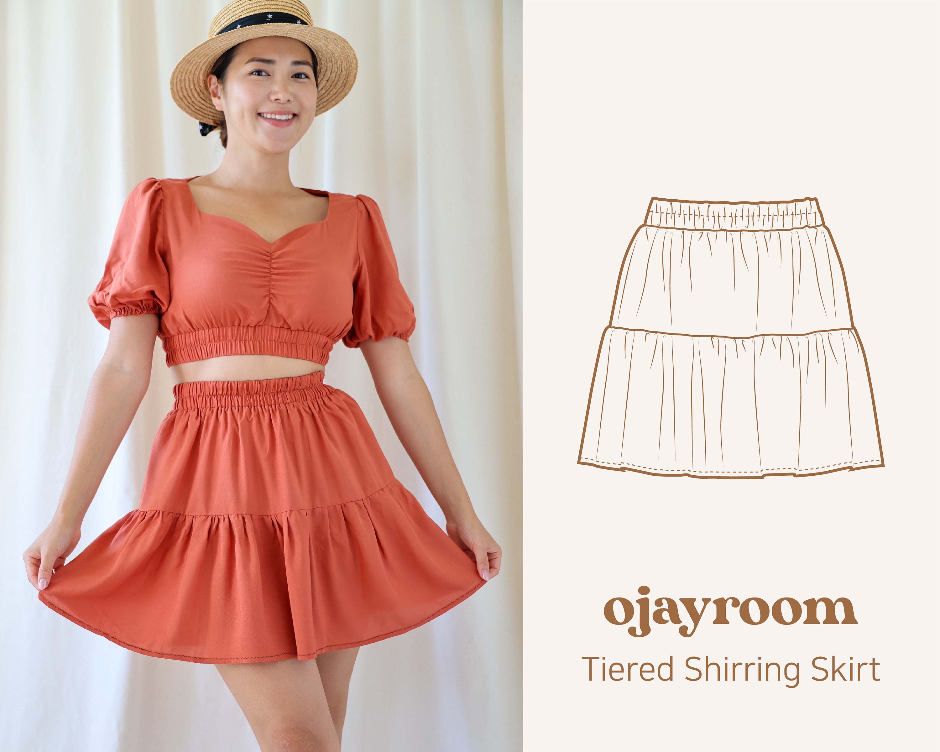Shirring Skirt - Etsy