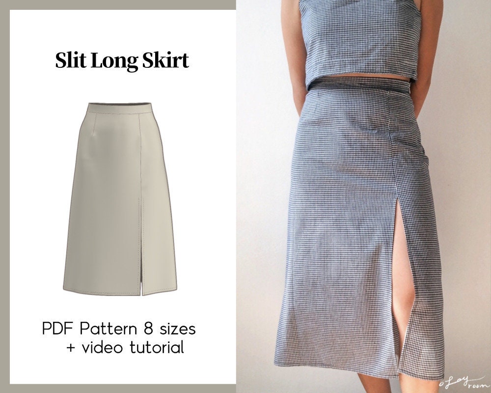 double slit skirt pattern