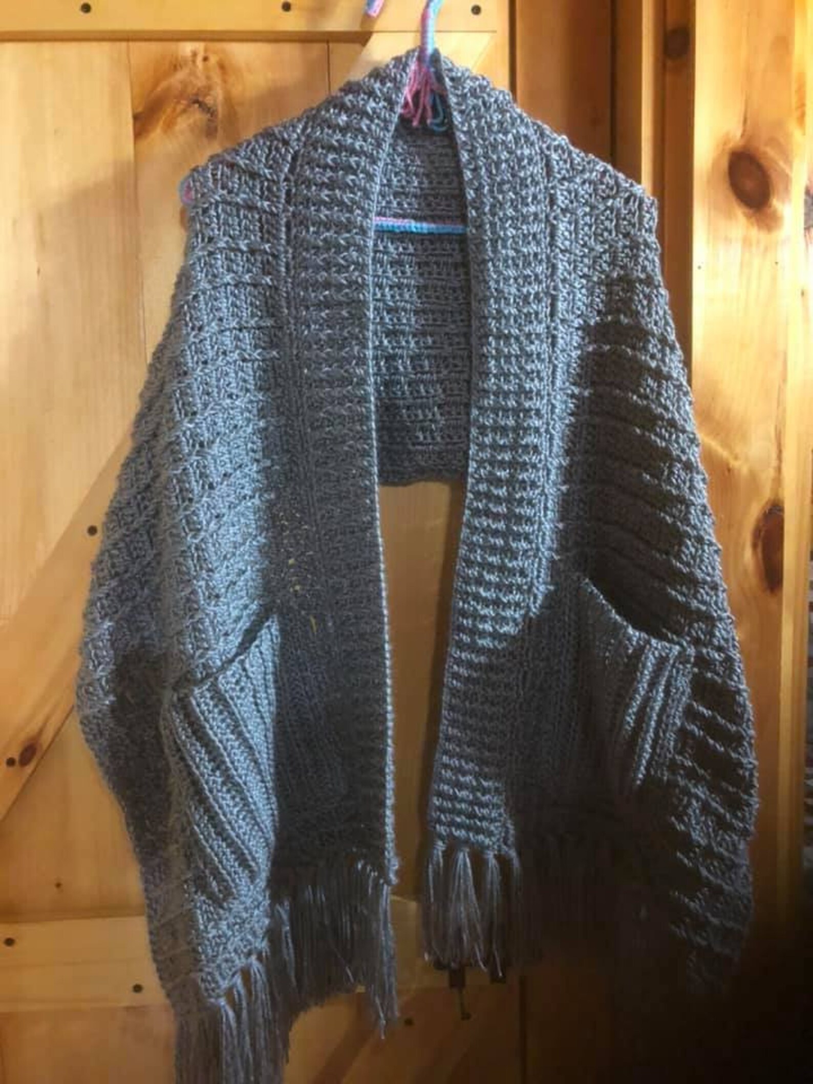 shawl with pockets