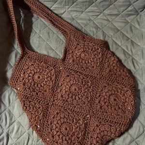 Solid Color Flower Shoulder Bag