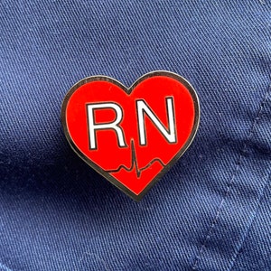 Registered Nurse Enamel Pin, RN Nursing pin, Nurse Week, Gift for Nurse, Healthcare Worker, Nursing Graduation