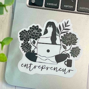 Entrepreneur Sticker, Small Business Owner, waterproof sticker, boho style, girl boss, boss lady
