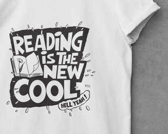 Lesen ist das neue coole Unisex T-Shirt, Buchliebhaber, Leseratte, Alltagshemd, bequemes Shirt