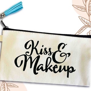 Canvas Pouch Bag | Kiss & Makeup | makeup bag | cosmetic bag | cotton pouch bag