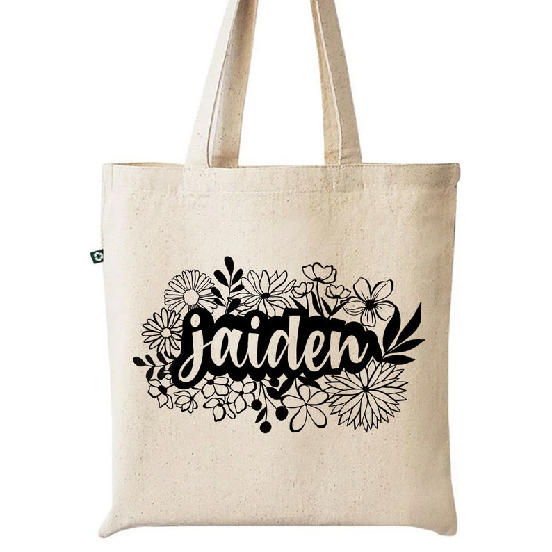 Personalized Name Canvas Tote Bag Hand Lettering Design Wedding Bride's Maid Favor Bags Bachelorette Party Maid of Honor Gifts image 4