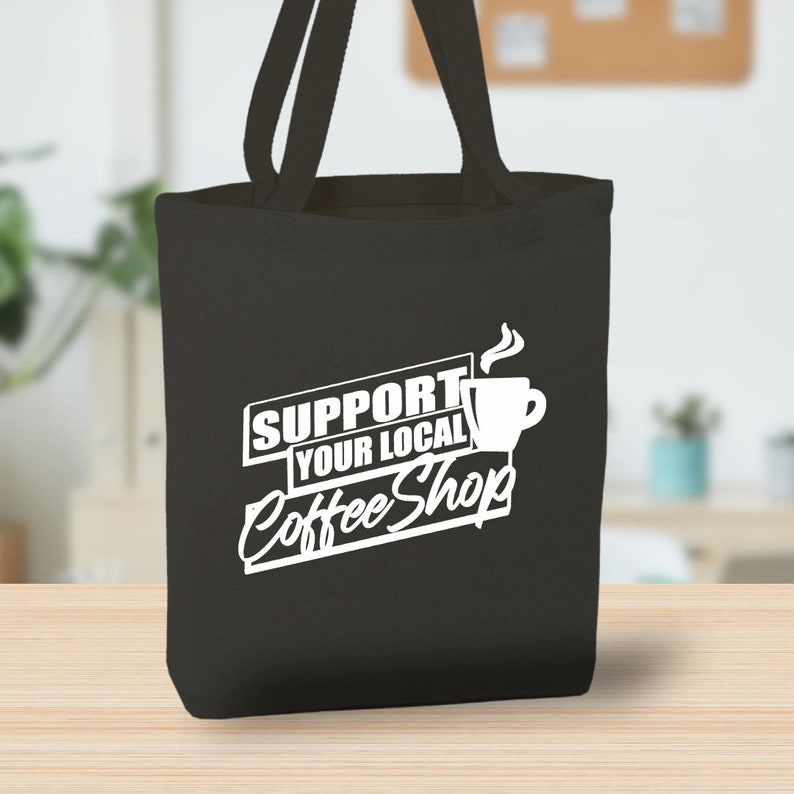 Save The Earth It's The Only Planet With Coffee Canvas Tote Bag, coffee lover, reusable tote bag, aesthetic tote bag black canvas