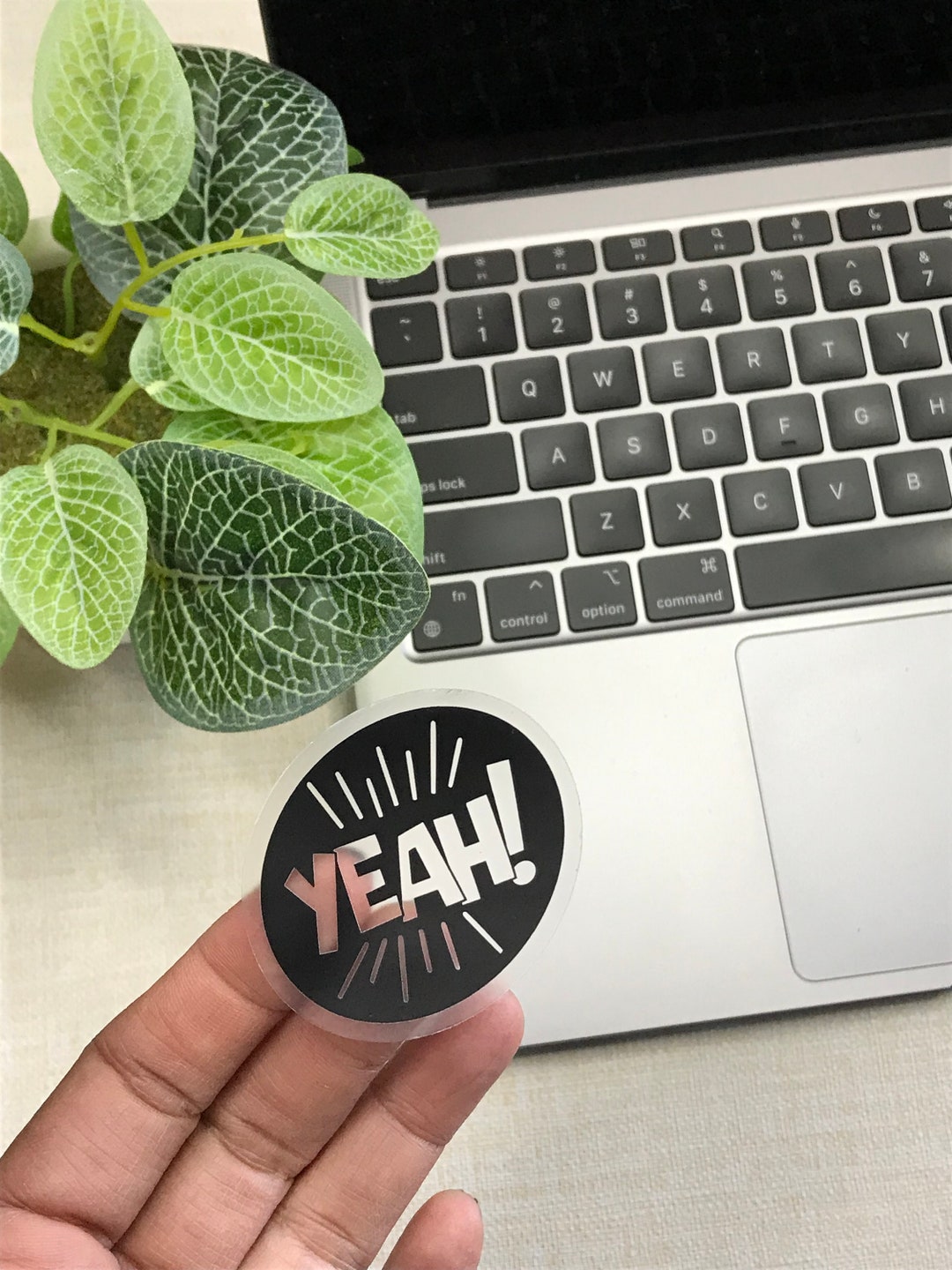 Yeahhh Sticker Sticker | Yeah! | Clear Sticker | Laptop Sticker | Waterproof Sticker ...
