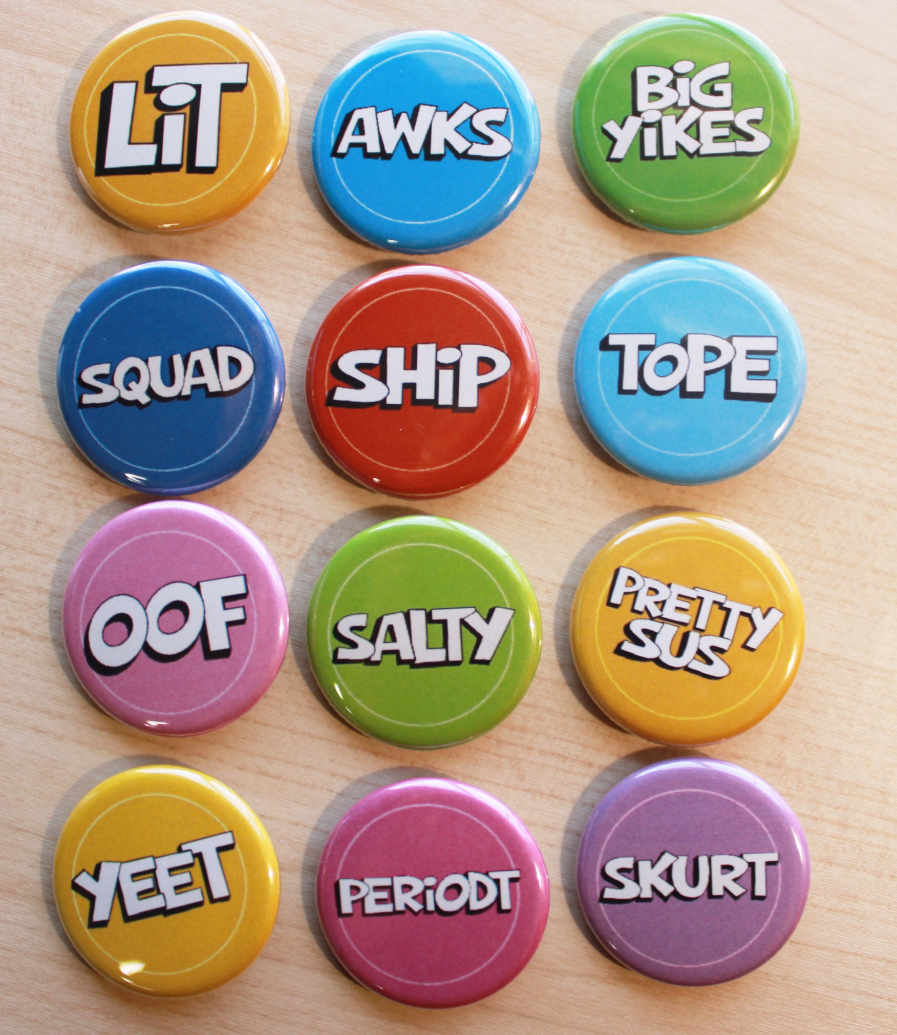 Pin Badges Slang Words 1.25 size Yeet Etsy