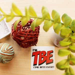 Sticker TBE The Best Ever laptop sticker waterproof sticker water bottle sticker, SALE image 2