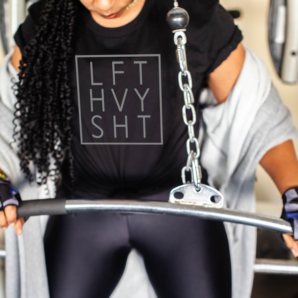 LFT HVY SHT Workout Gym Shirt / Lift Heavy Shit Shirt / CrossFit Weightlifting Shirt / Women's Gym Crop / Men's Gym Shirt / Fitness Shirt