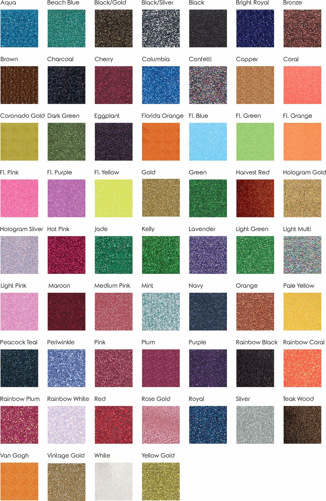 Glitter Flake HTV Heat Transfer Vinyl Iron on Vinyl Glitter Etsy