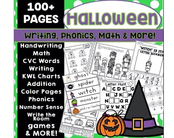 Homeschool Printables Halloween Kindergarten