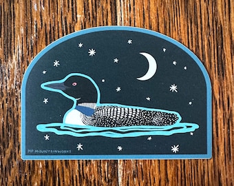 Loon & Stars 2.0 vinyl sticker