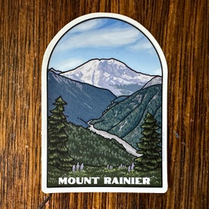 Mount Rainier National Park waterproof vinyl sticker