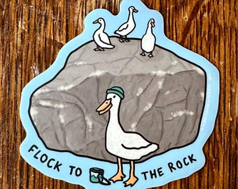 Flock to the Rock vinyl sticker