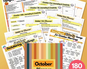 October 2026 Printable Planner Binder | 180-Page Planner PDF