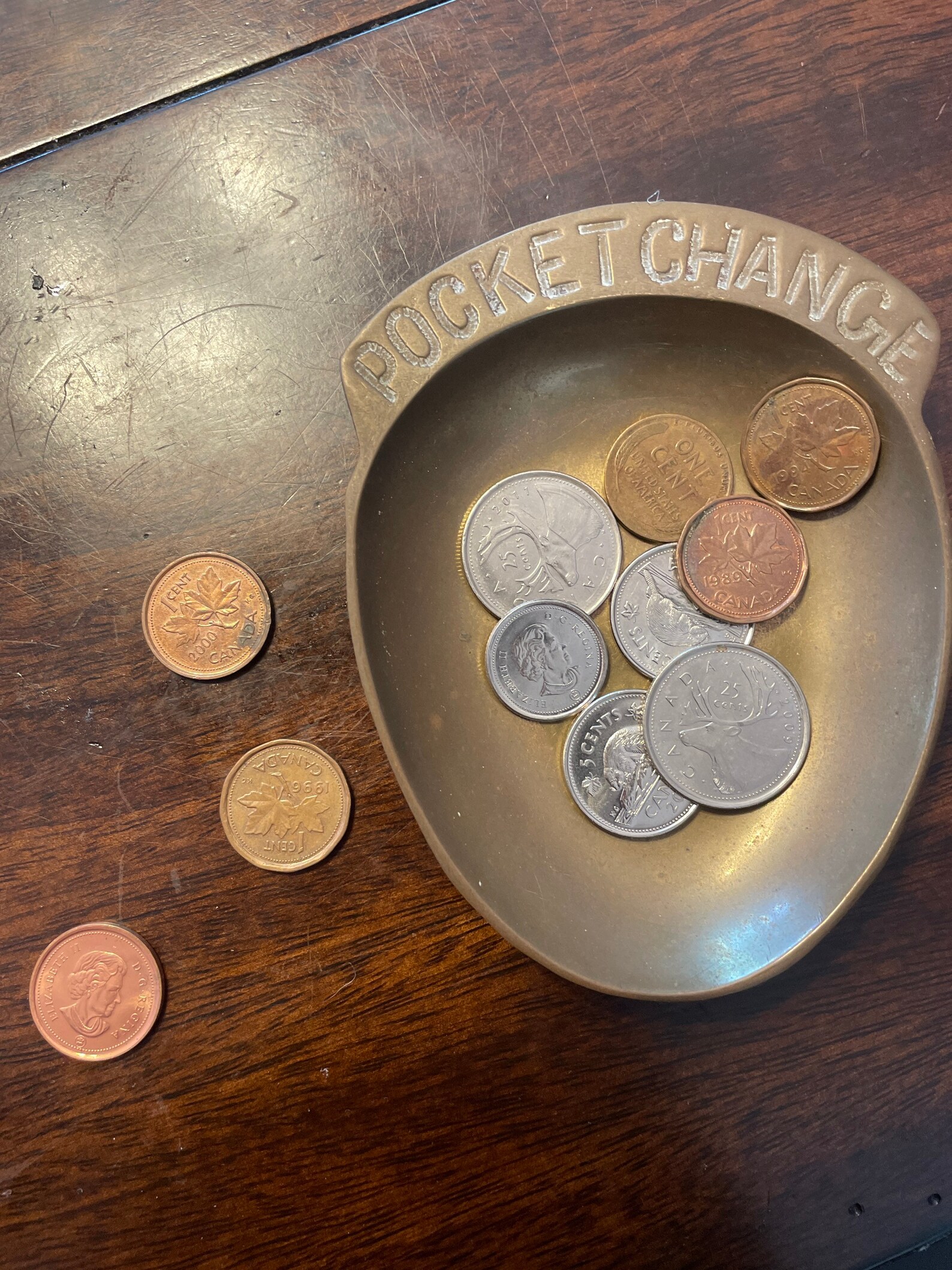 Vintage 1960s Brass Pocket Change Holder Tray Made in India | Etsy