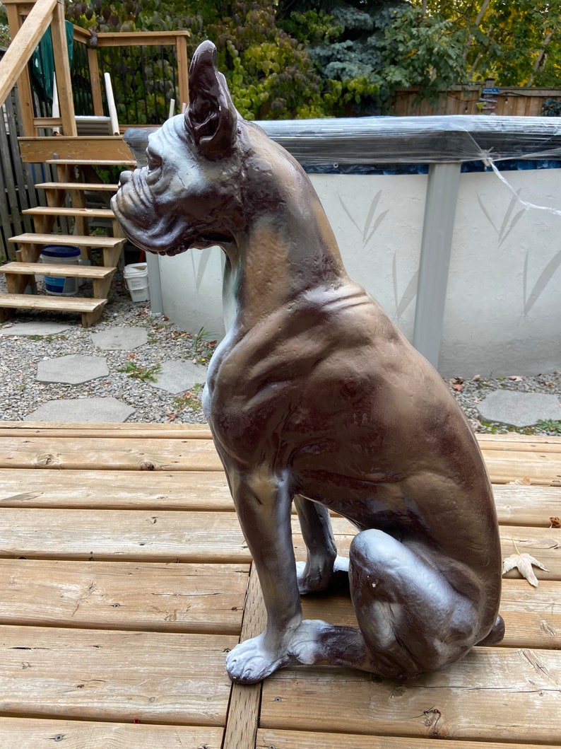 Boxer Dog Statue Lifesize Etsy