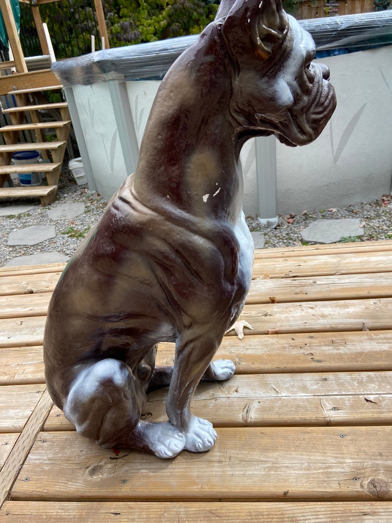 Boxer Dog Statue Lifesize Etsy