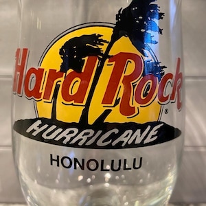 Hard Rock Cafe Hurricane Tall Honolulu Glass
