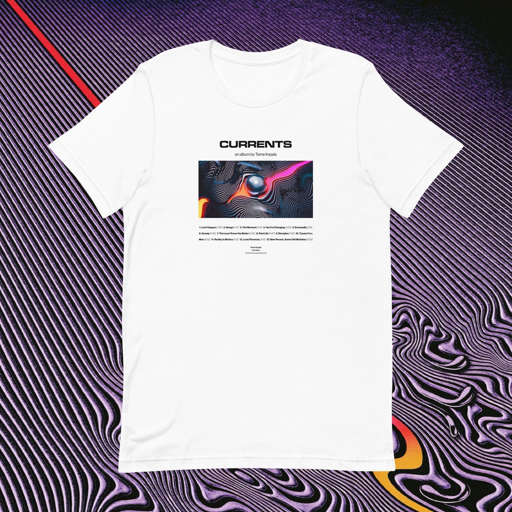 Currents Tame Impala Unisex T Shirt, 100% Combed and Ring-spun