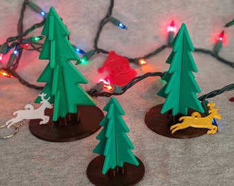 Minimalist Christmas tree, 3 piece set - 3D printed