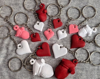 Valentine's Day heart shaped keychain (2 Pack) - 3D printed