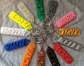 Unique personalized keychain with keyring - 3D printed