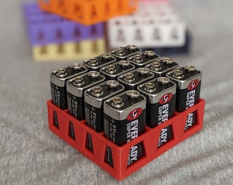 9 Volt Battery holder / organizer - 3D printed
