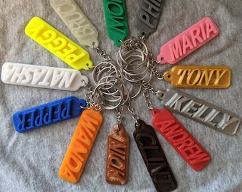 Unique personalized keychain with keyring - 3D printed - Bulk order