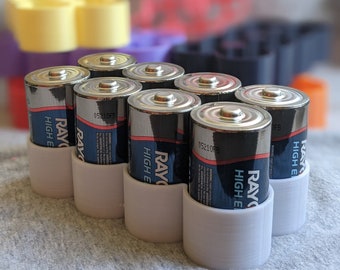 D Battery holder / organizer - 2 Pack - 3D printed