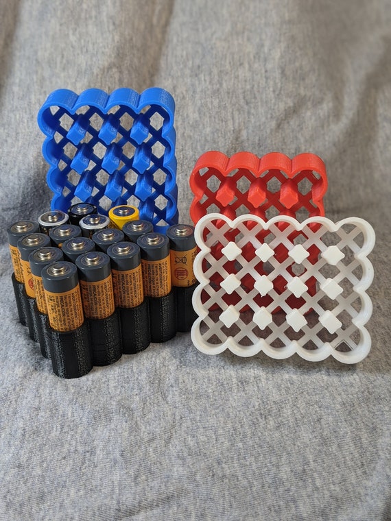 3D Printed AA Battery Holder / Organizer Etsy