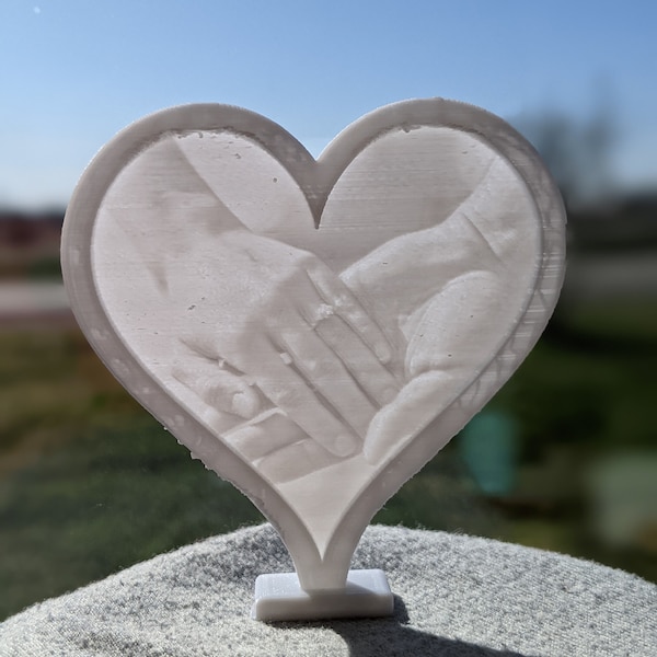 Customizable 3D printed lithophane (3D printed photo)