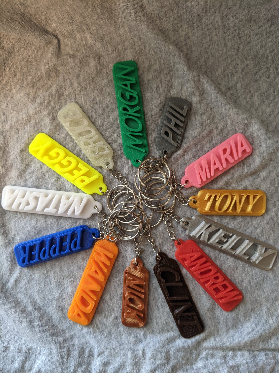 Unique Personalized Keychain With Keyring - 3D Printed - Etsy