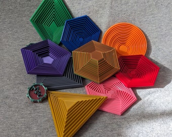 Fidget toy coaster - 3D printed