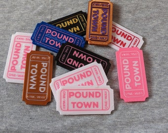 Pound Town Ticket for Him / Her Valentines Gift (Style 2) - 3D printed