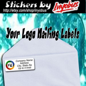 Return Address Label with Logo, Buy 2 Get 1 Free, Return address labels small business White or Transparent Custom Stickers image 4