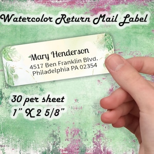 Return Address Labels, Custom Watercolor Flowers Return Mailing stickers –Fast Shipping – Beautiful Design personalized just for you.