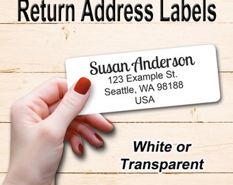 Rectangular Return Address Labels, Buy 2 Get One Free,  Minimalist return name stickers