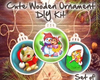 Cute Christmas Ornaments | DIY Christmas Ornaments | Cute Christmas Decorations | Kid's Activity Kits | Unique Gifts | Holiday Decor