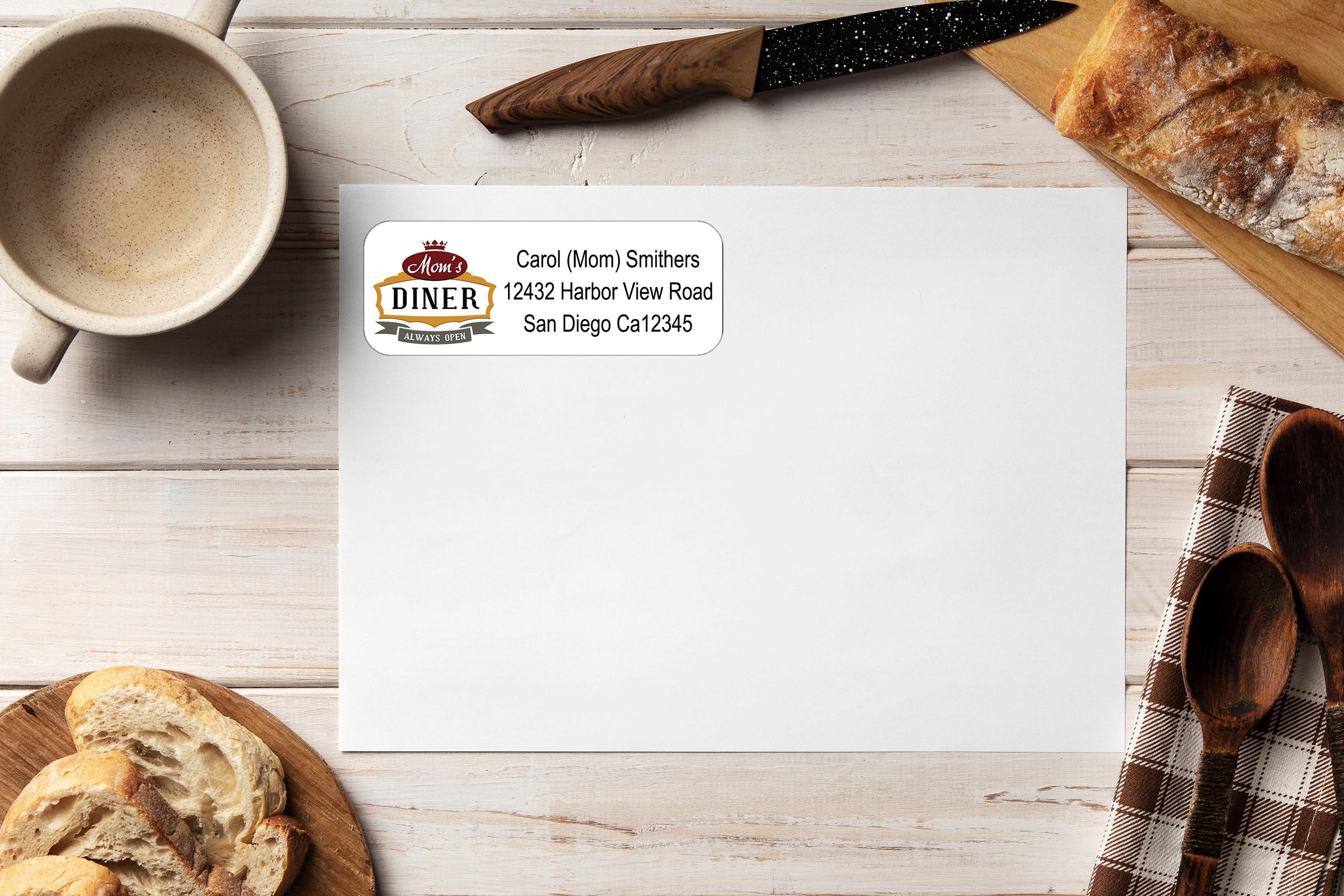Personalized Logo Return Address Labels: Business Advertising Stickers ...