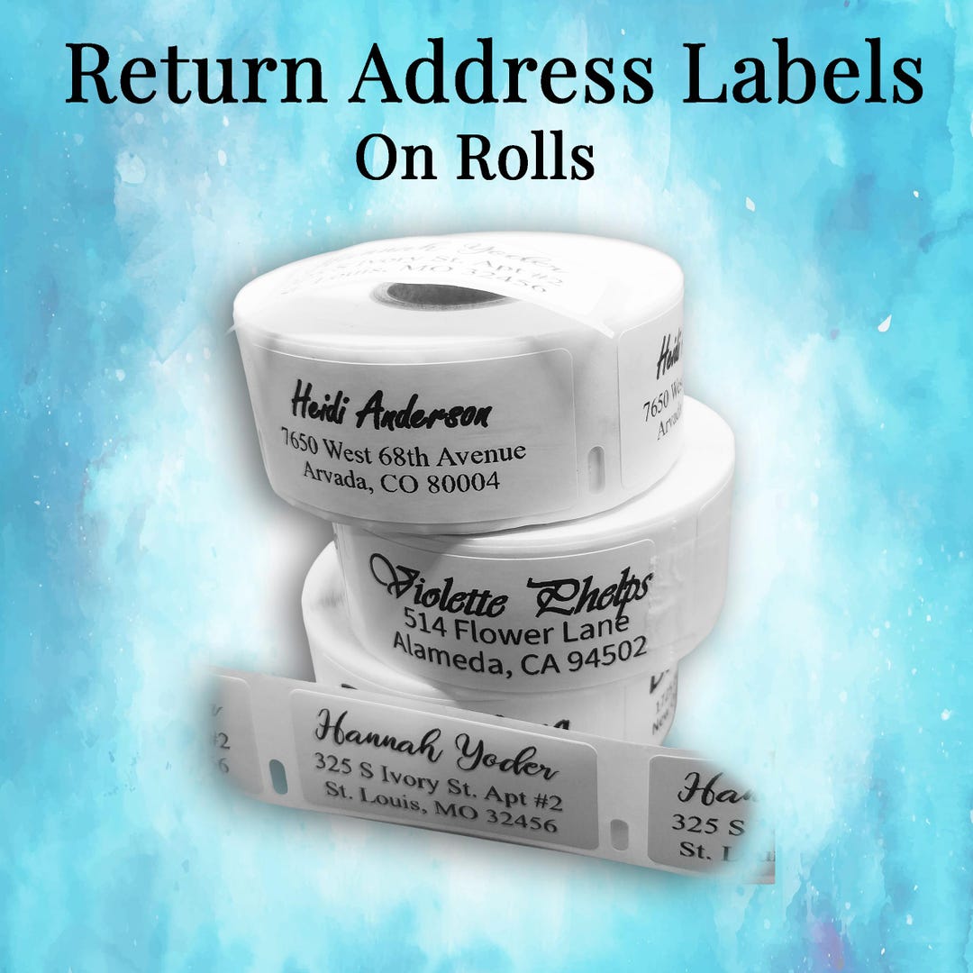 Custom Return Address Labels, Thermal Printed Roll With 10 Styles - Etsy