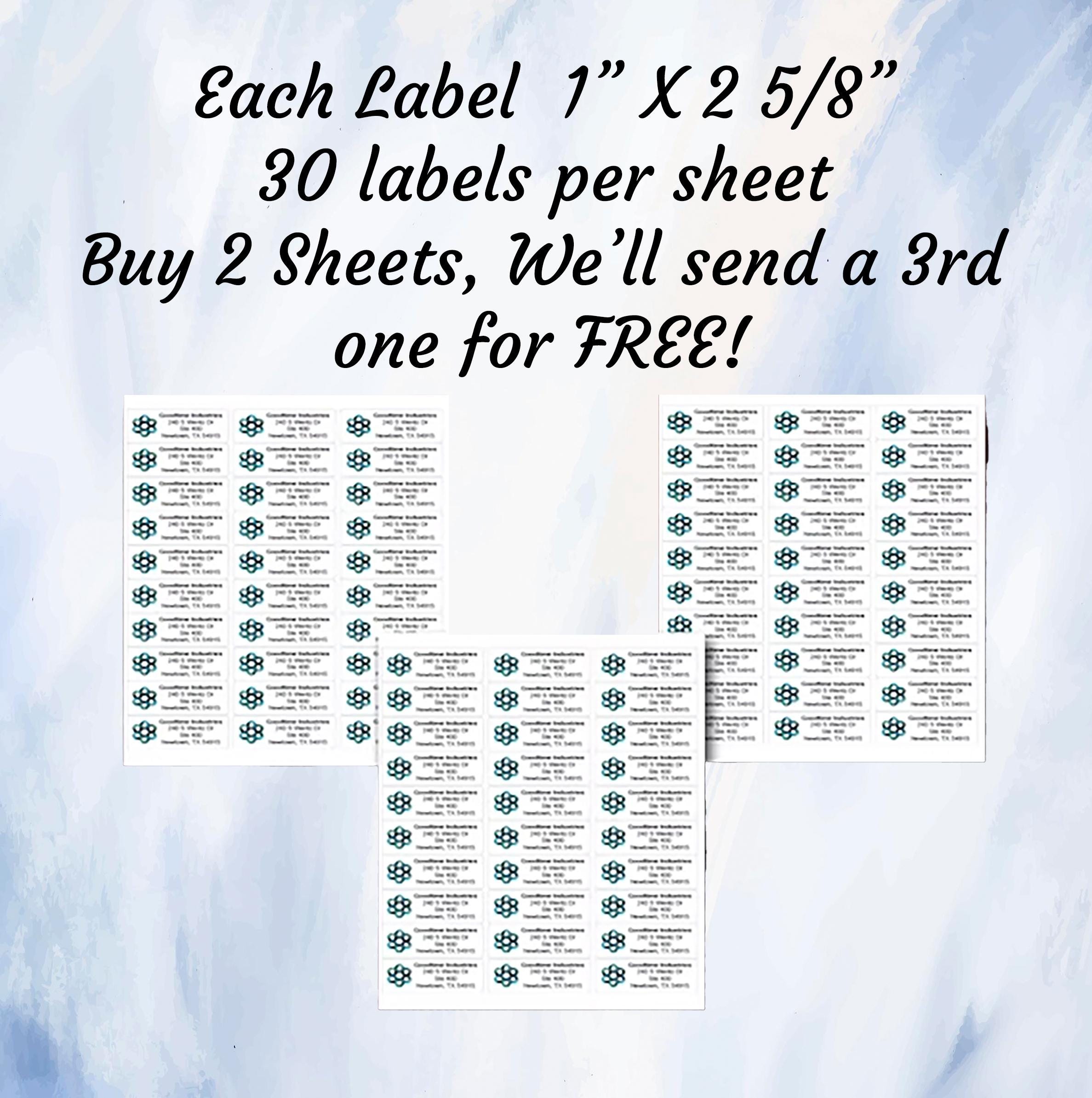 Personalized Logo Return Address Labels: Business Advertising Stickers ...