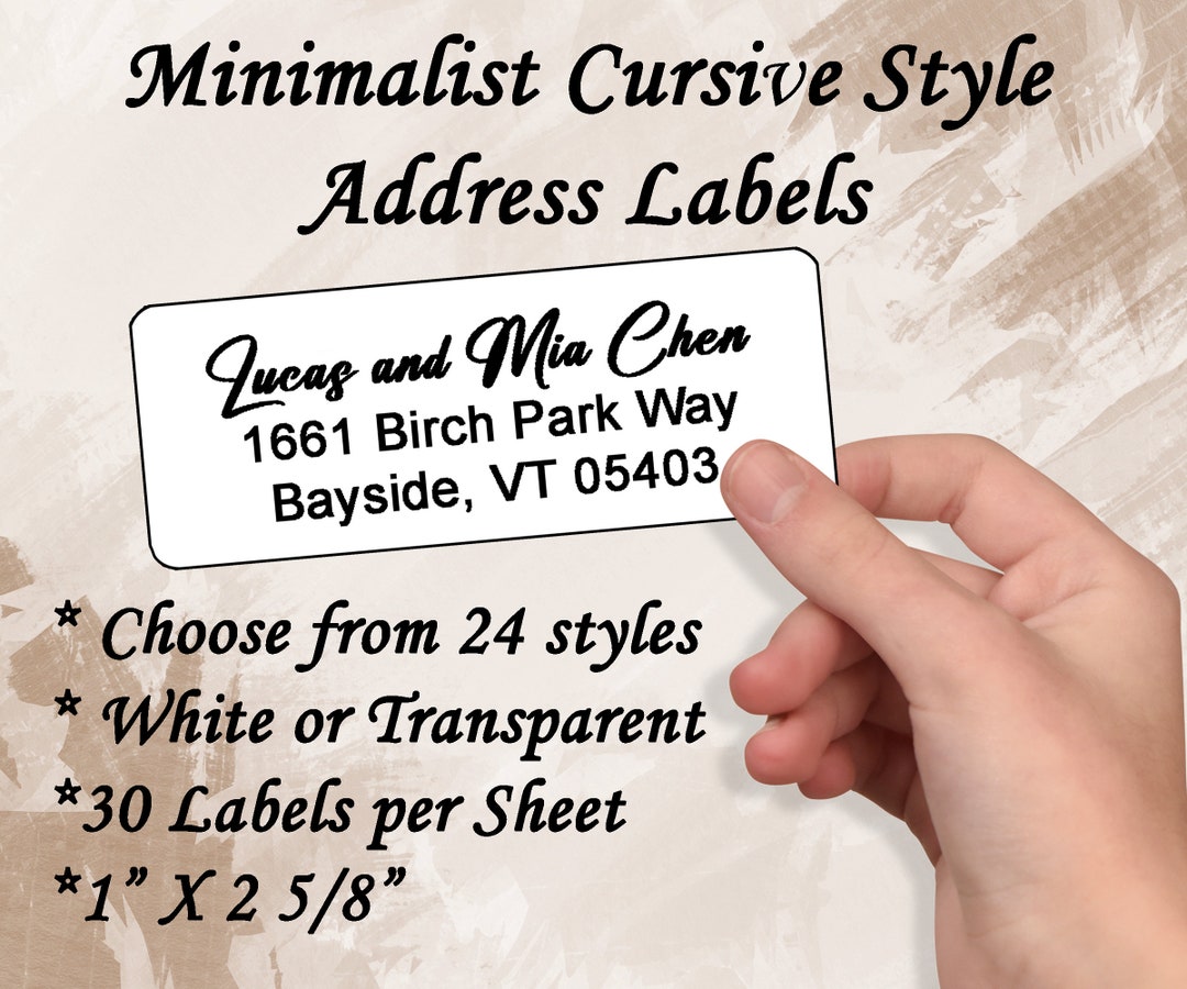 Personalized Return Address Label Stickers: Minimalist Mailing Labels ...