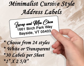 Return Address Label Stickers.  Buy 2 Get 1 FREE!  Clear or white Mail Stickers.  Personalized Mailing  Labels.  Minimalist White or Clear!