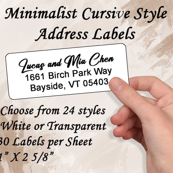 Return Address Label Stickers.  Buy 2 Get 1 FREE!  Clear or white Mail Stickers.  Personalized Mailing  Labels.  Minimalist White or Clear!